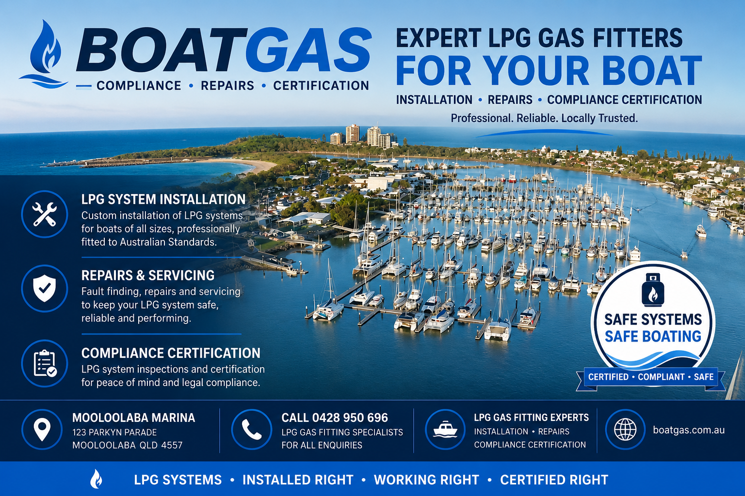 Mooloolaba Marina marine gas services