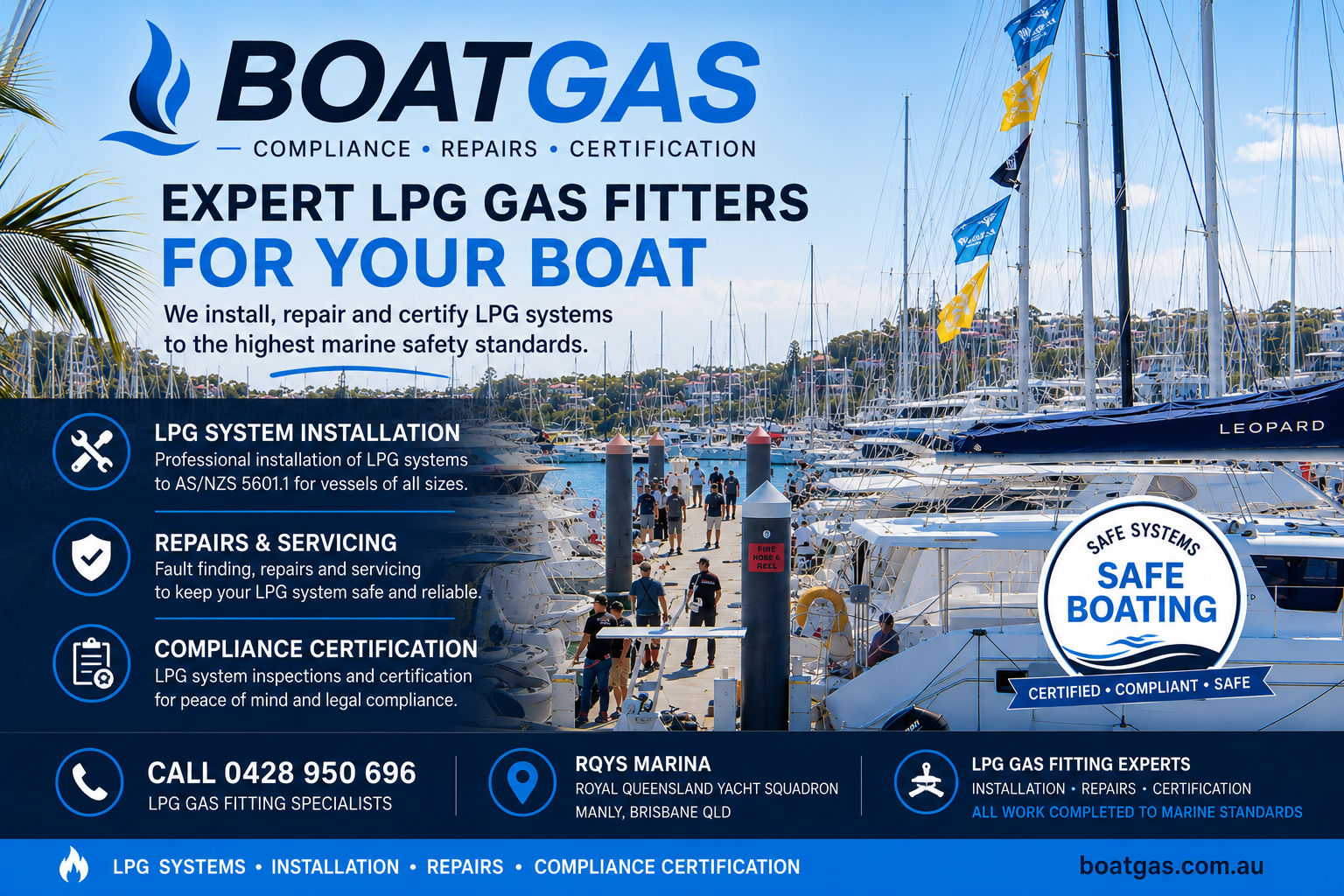 RQYS Royal Queensland Yacht Squadron marine gas services