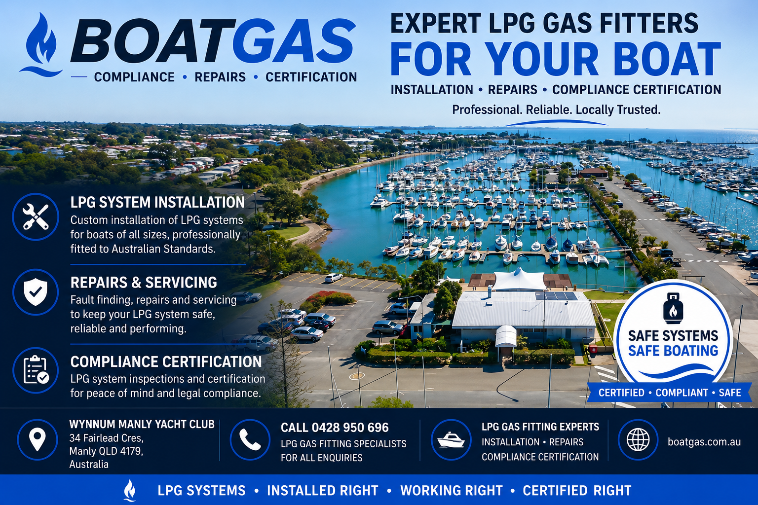 WMYC Wynnum Manly Yacht Club marine gas services